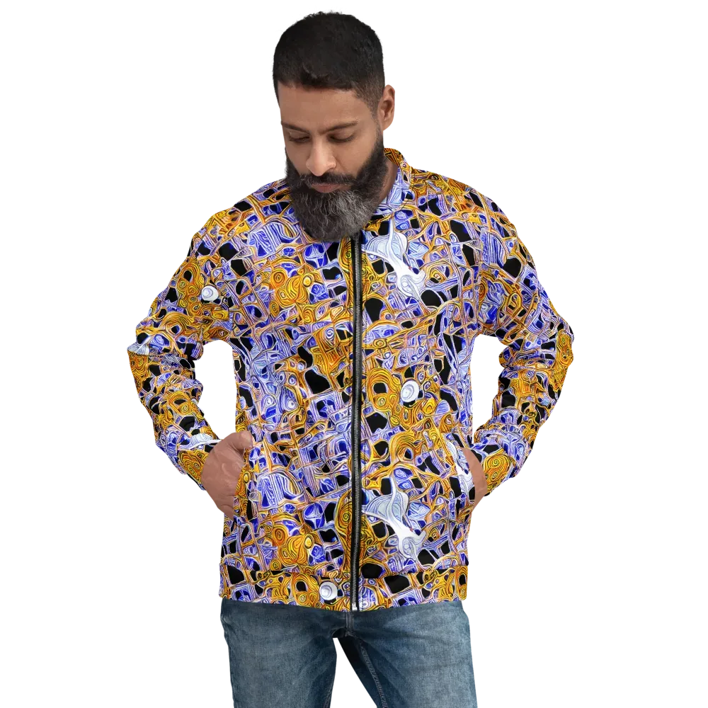 Cobalt Conflagration on Bomber Jacket — Front