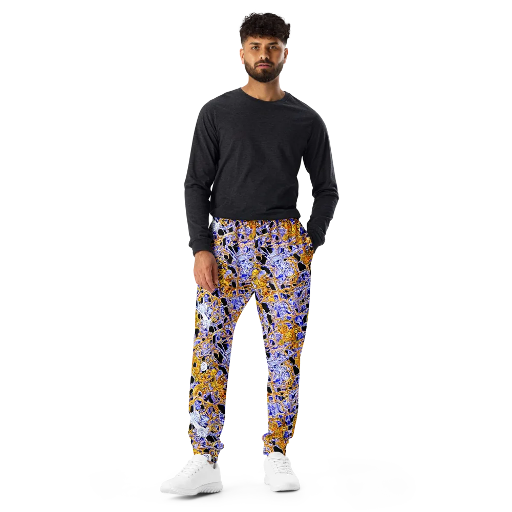 Cobalt Conflagration on Men's Joggers — Front
