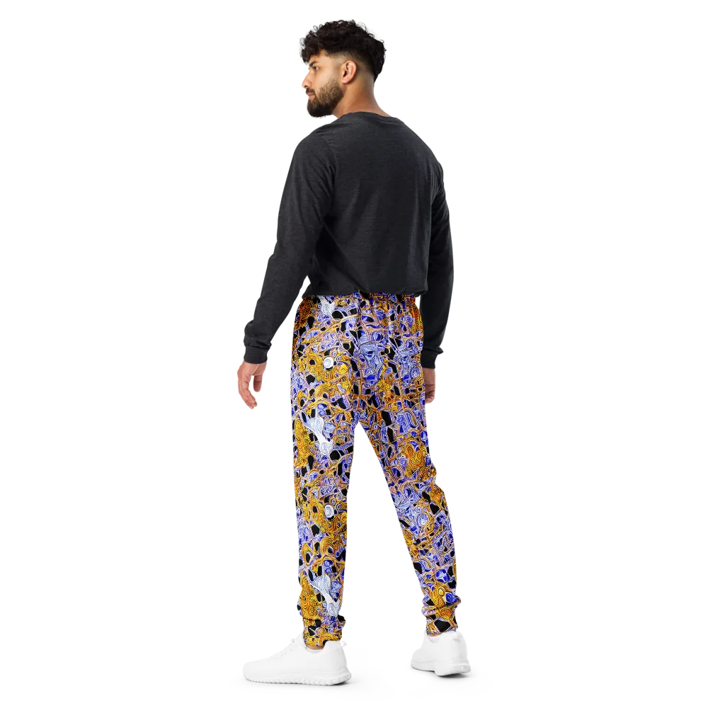 Cobalt Conflagration on Men's Joggers — Back