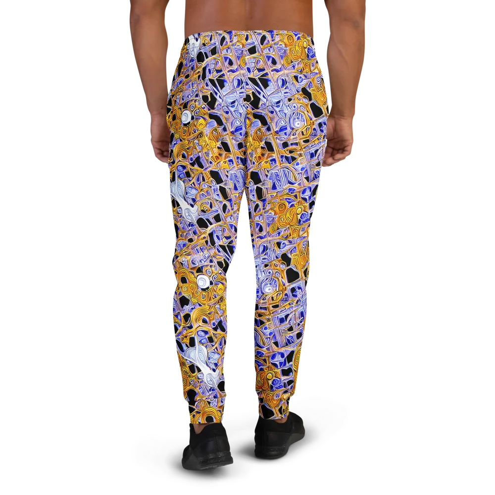 Cobalt Conflagration on Men's Joggers — Back