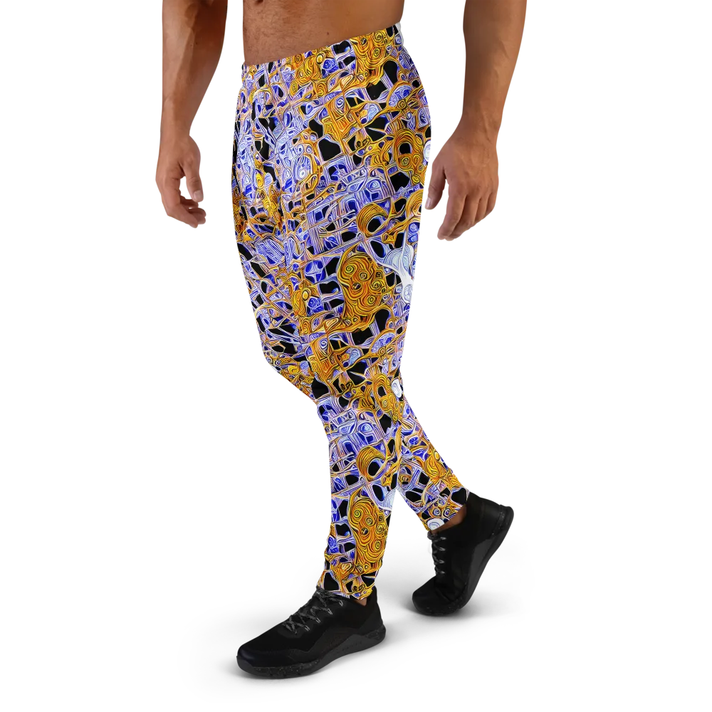 Cobalt Conflagration on Men's Joggers — Left