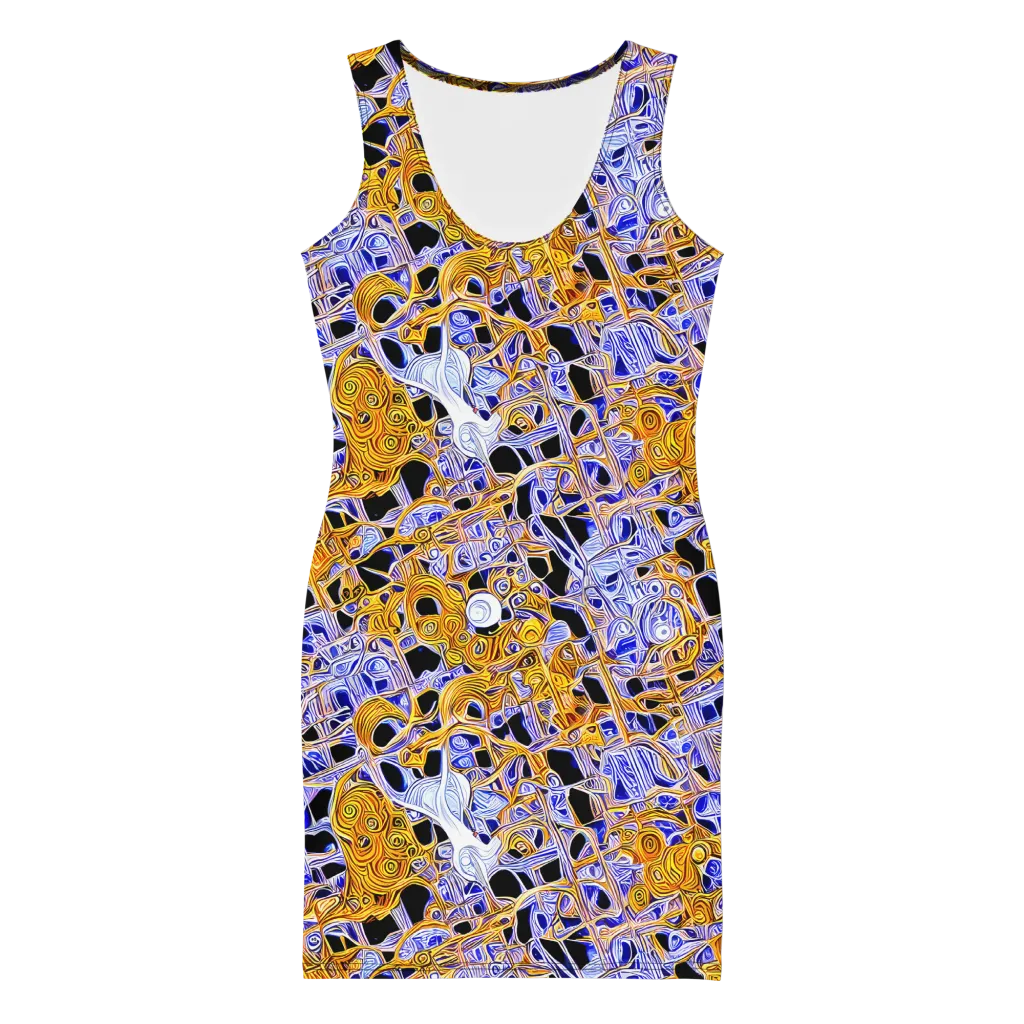 Cobalt Conflagration on Bodycon Dress — Front