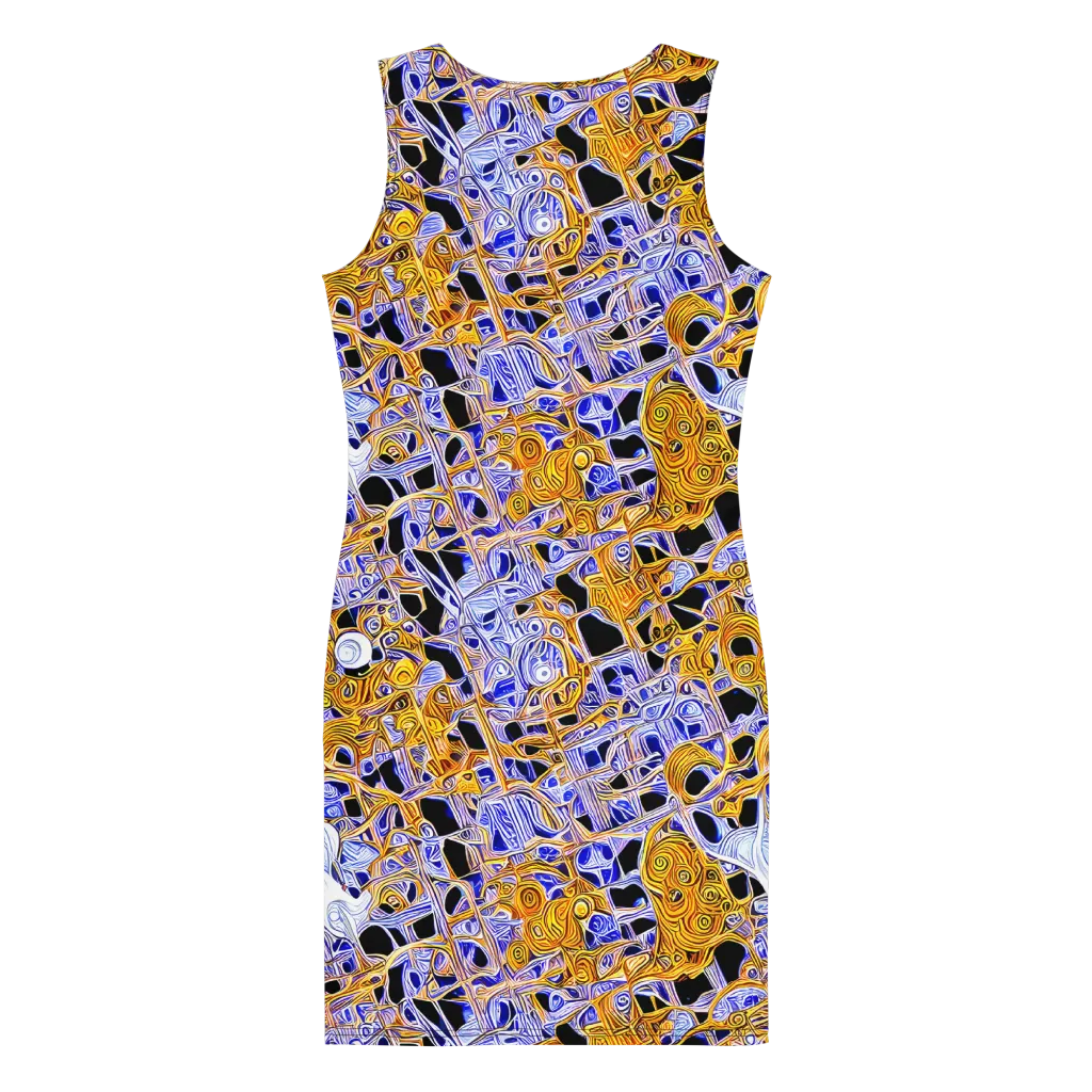 Cobalt Conflagration on Bodycon Dress — Back
