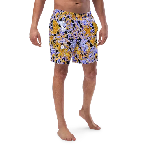 Cobalt Conflagration on a Swim Trunks