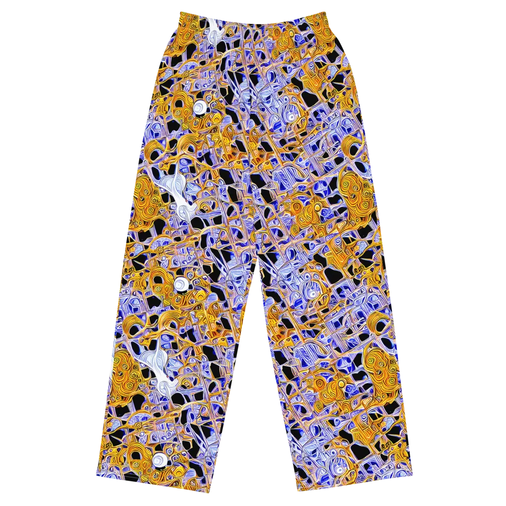 Cobalt Conflagration on Wide-Leg Pants — Front