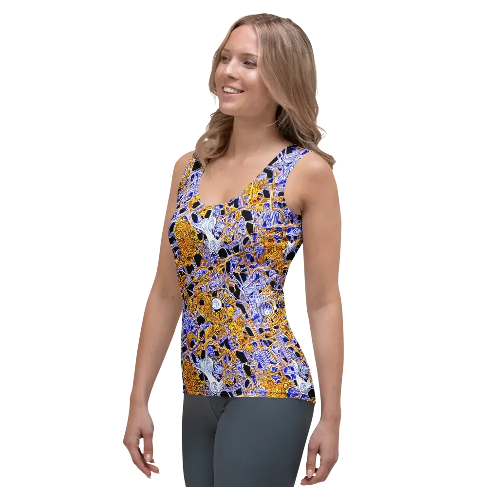 Cobalt Conflagration on Women's Tank Top — Left Front