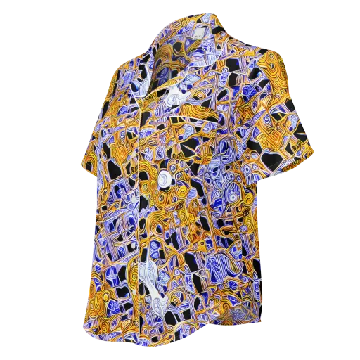 Cobalt Conflagration on a Women's Short Sleeve Pajama Top