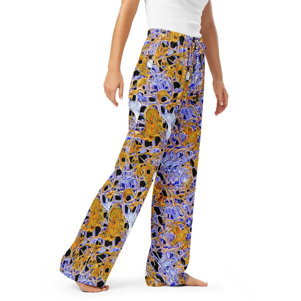 Cobalt Conflagration on Women's Pajama Pants — Right Front