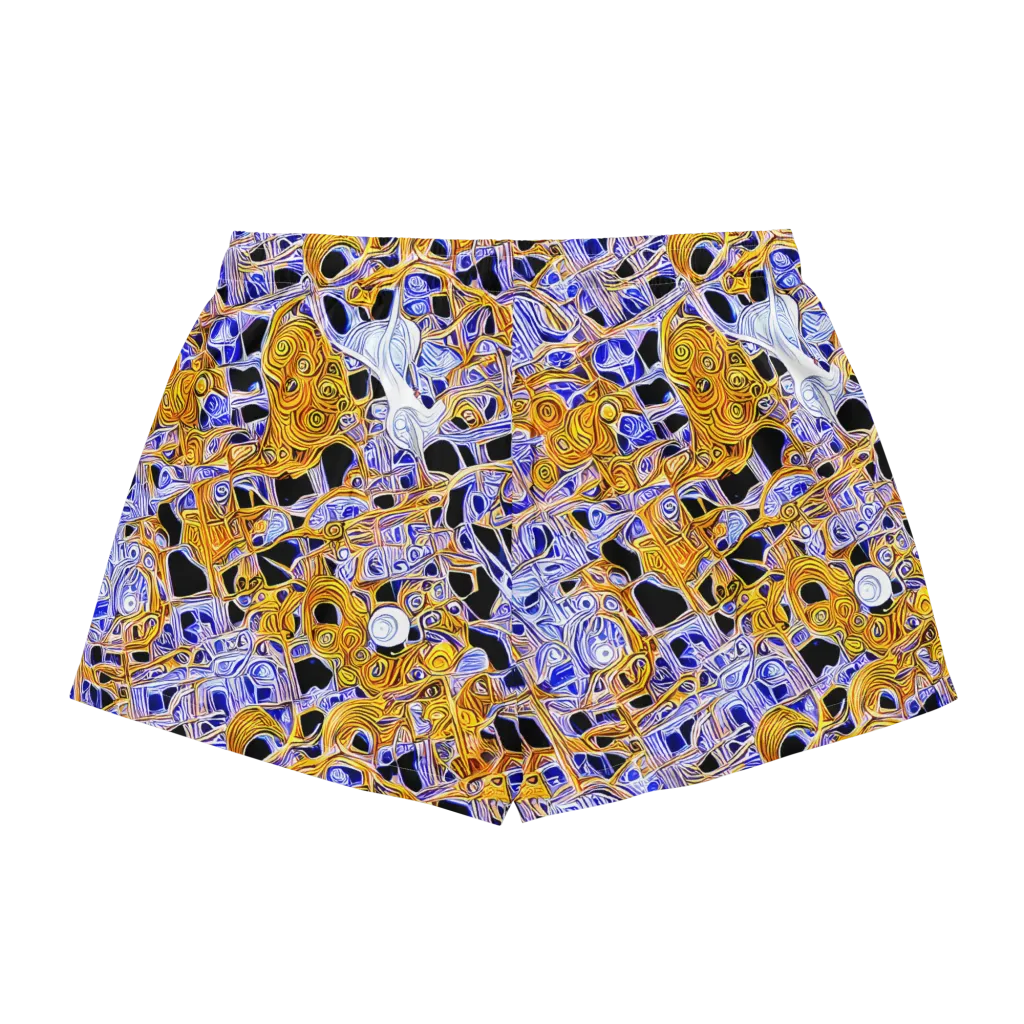 Cobalt Conflagration on Women's Pajama Shorts — Back