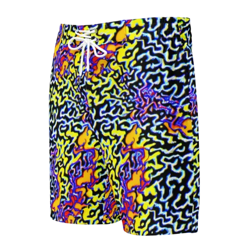 Acid Script on a Men's Board Shorts