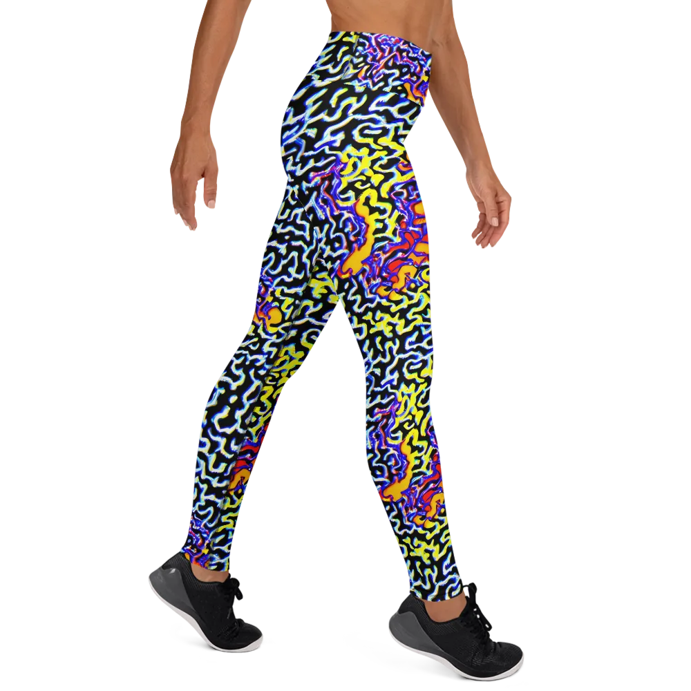Acid Script on Yoga Leggings — Right