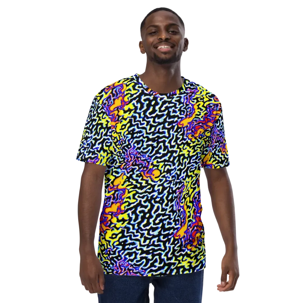 Acid Script on Men's Crew Neck T-Shirt — Front