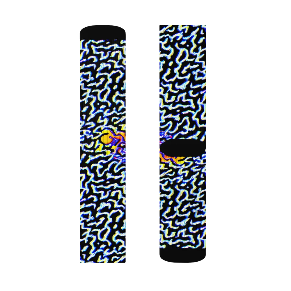 Acid Script on Socks — Right Sock
