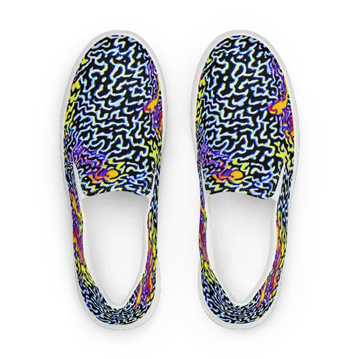 Acid Script on a Women's Slip-On Canvas Shoes