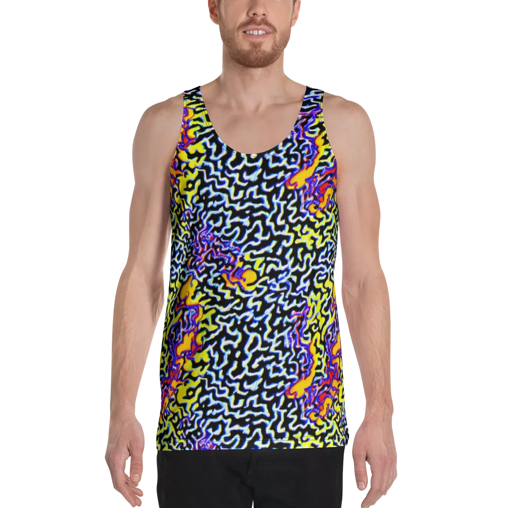 Acid Script on Men's Tank Top — Front