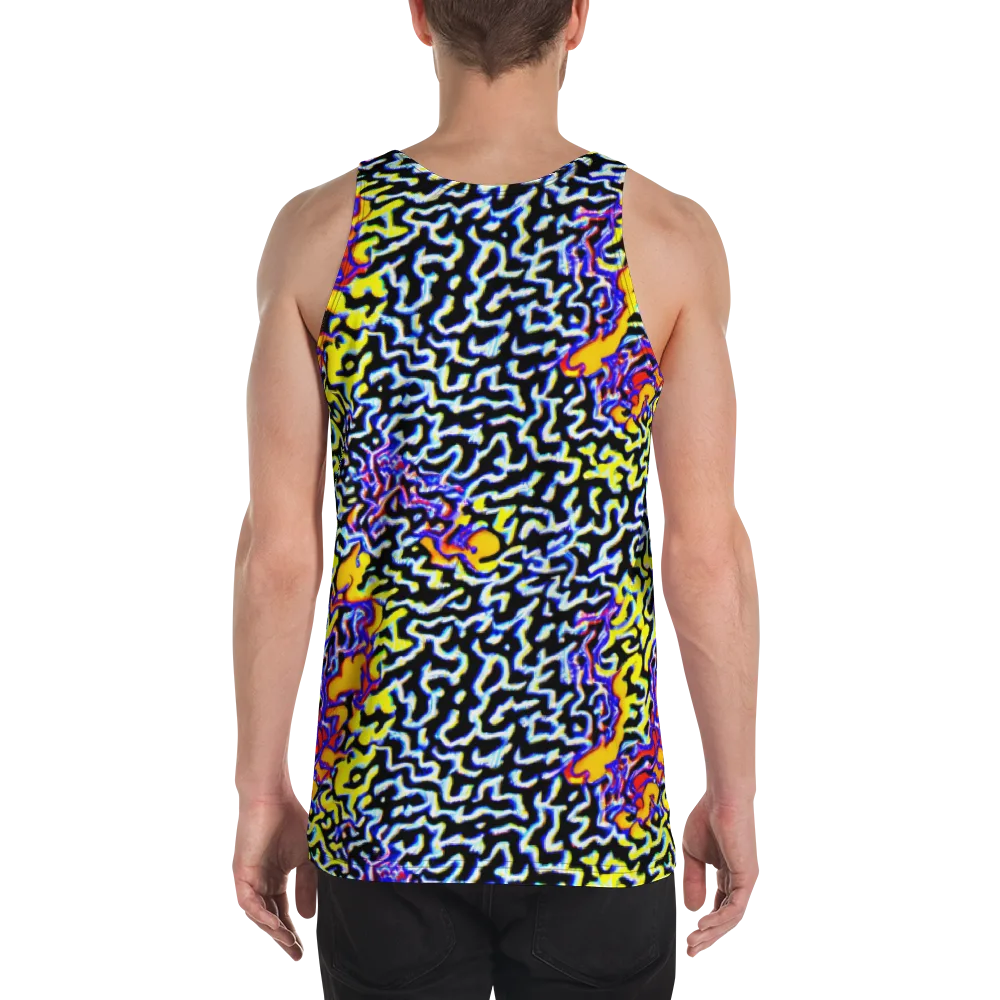Acid Script on Men's Tank Top — Back
