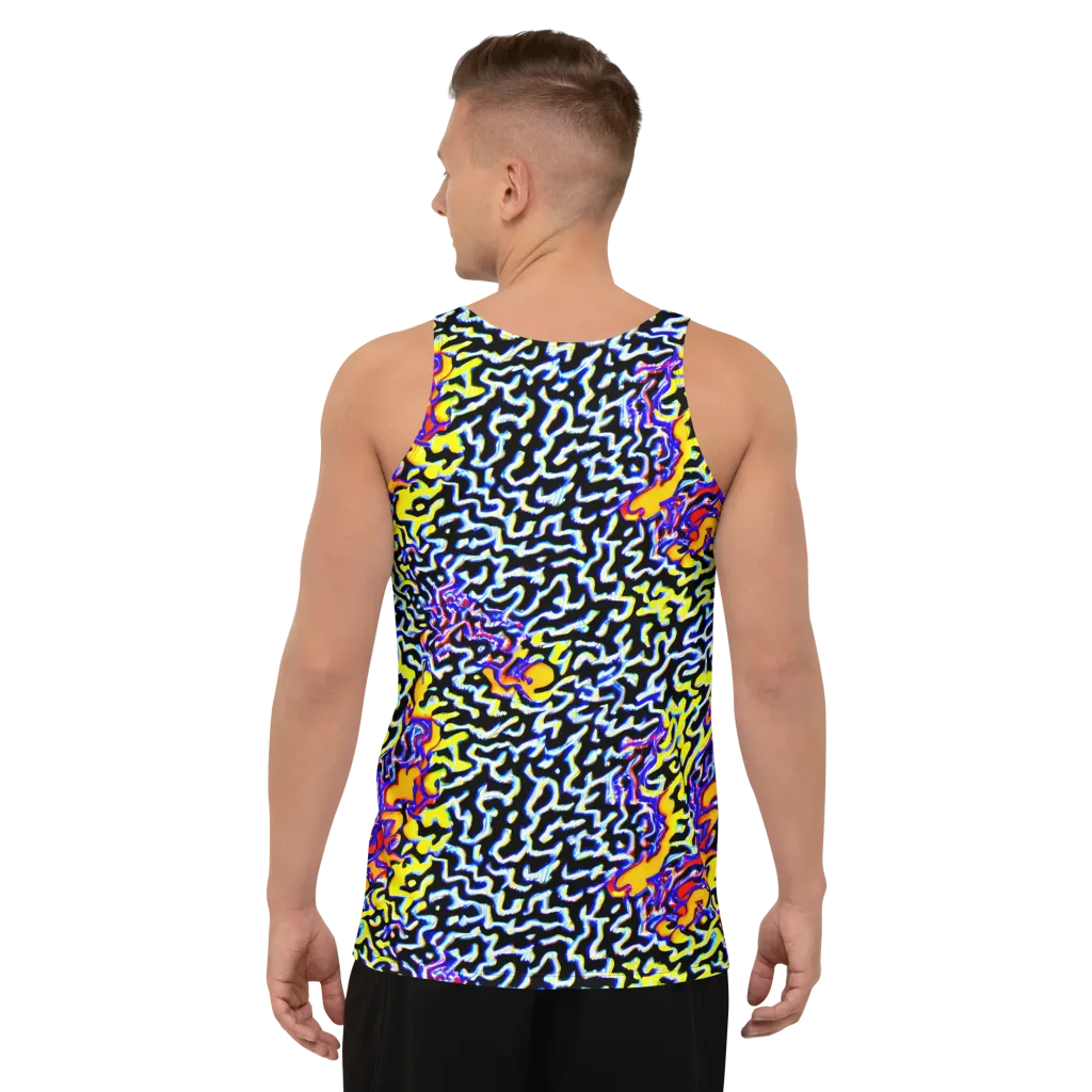Acid Script on Men's Tank Top — Back
