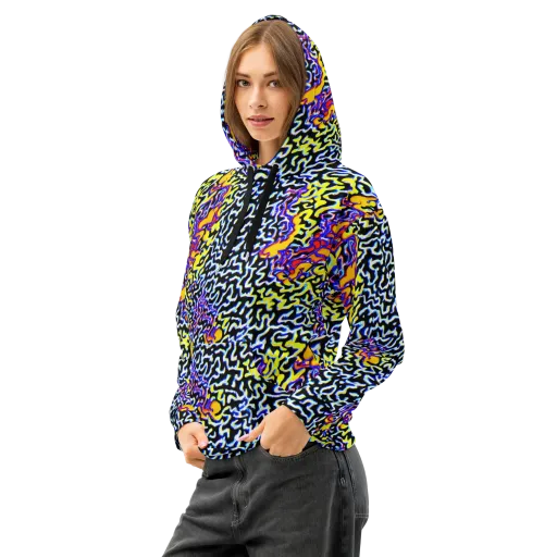 Acid Script on a Cotton Hoodie