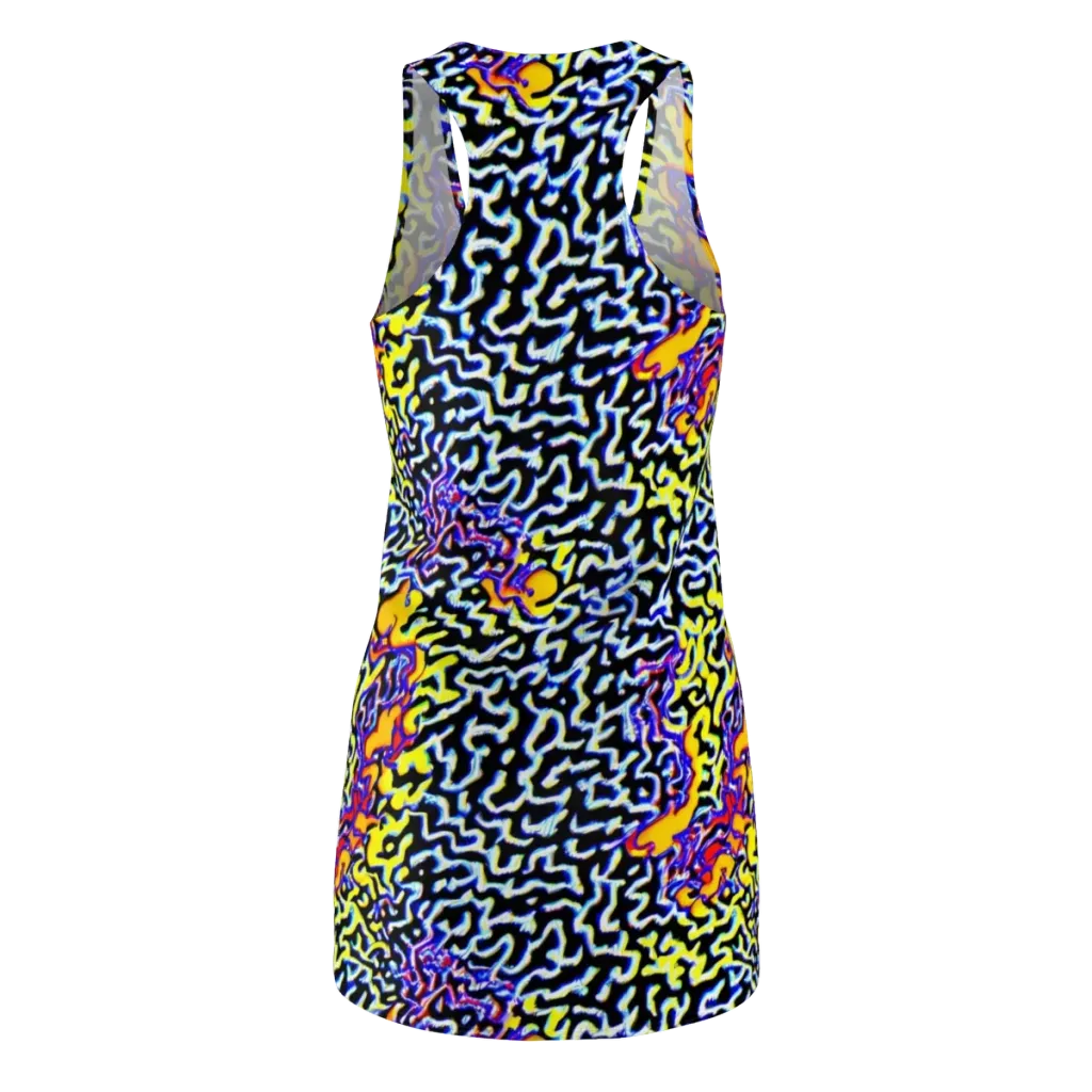 Acid Script on Racerback Dress — Back