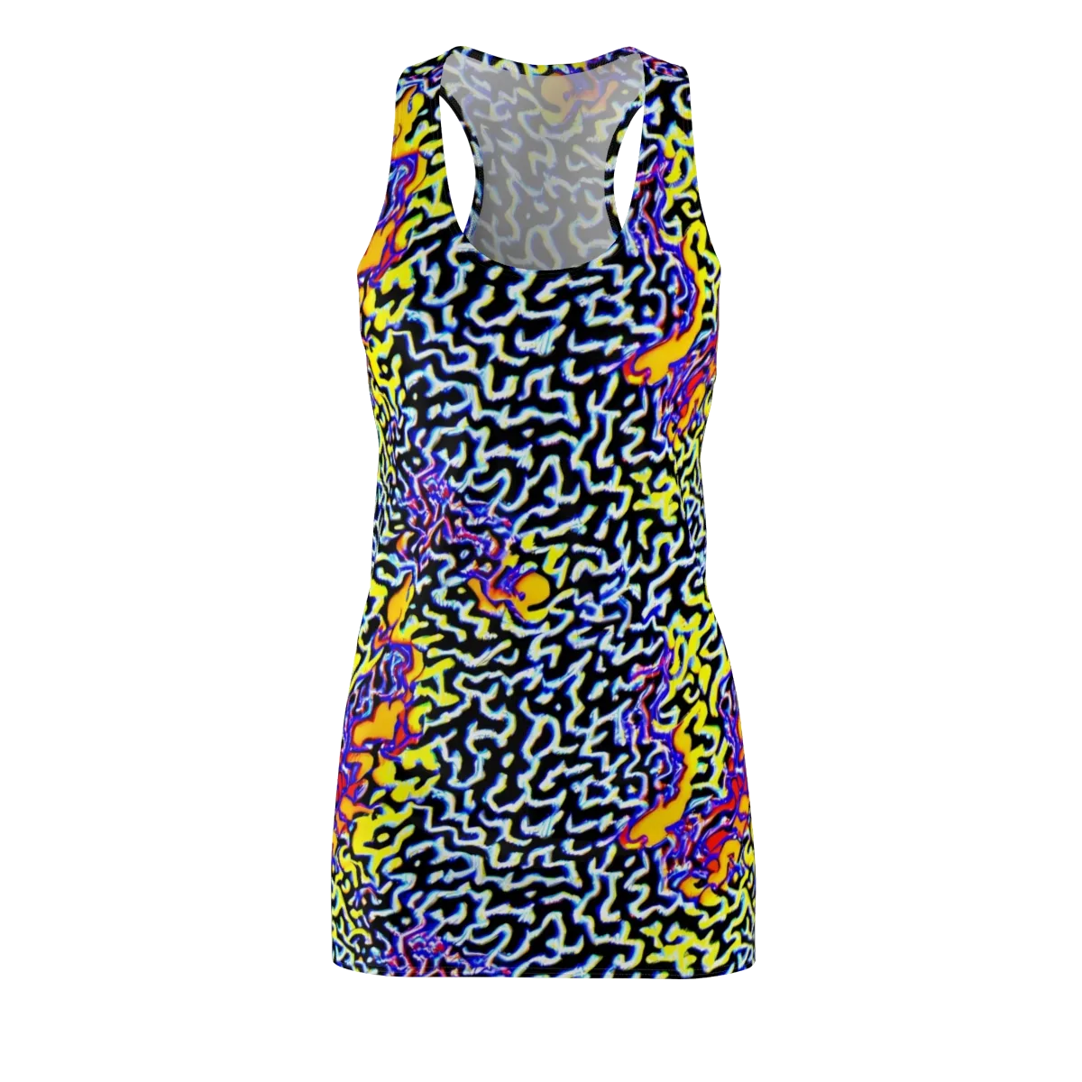 Acid Script on Racerback Dress — Front