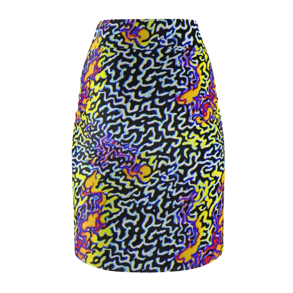 Acid Script on Pencil Skirt — Back