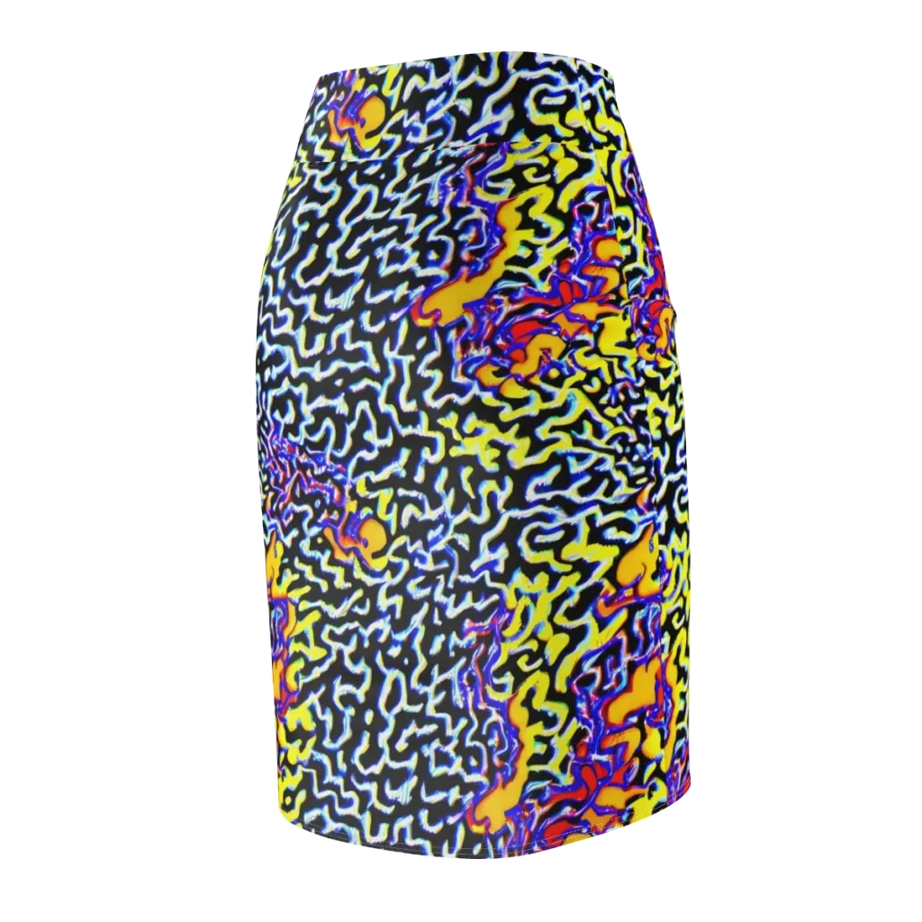 Acid Script on Pencil Skirt — Back Side