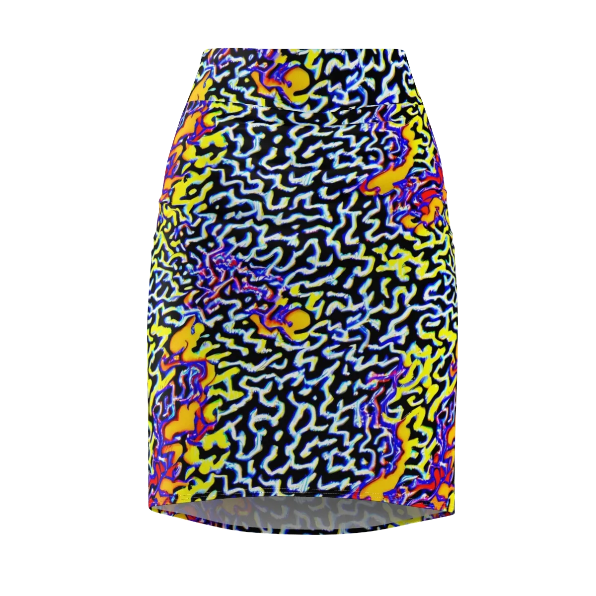 Acid Script on Pencil Skirt — Front