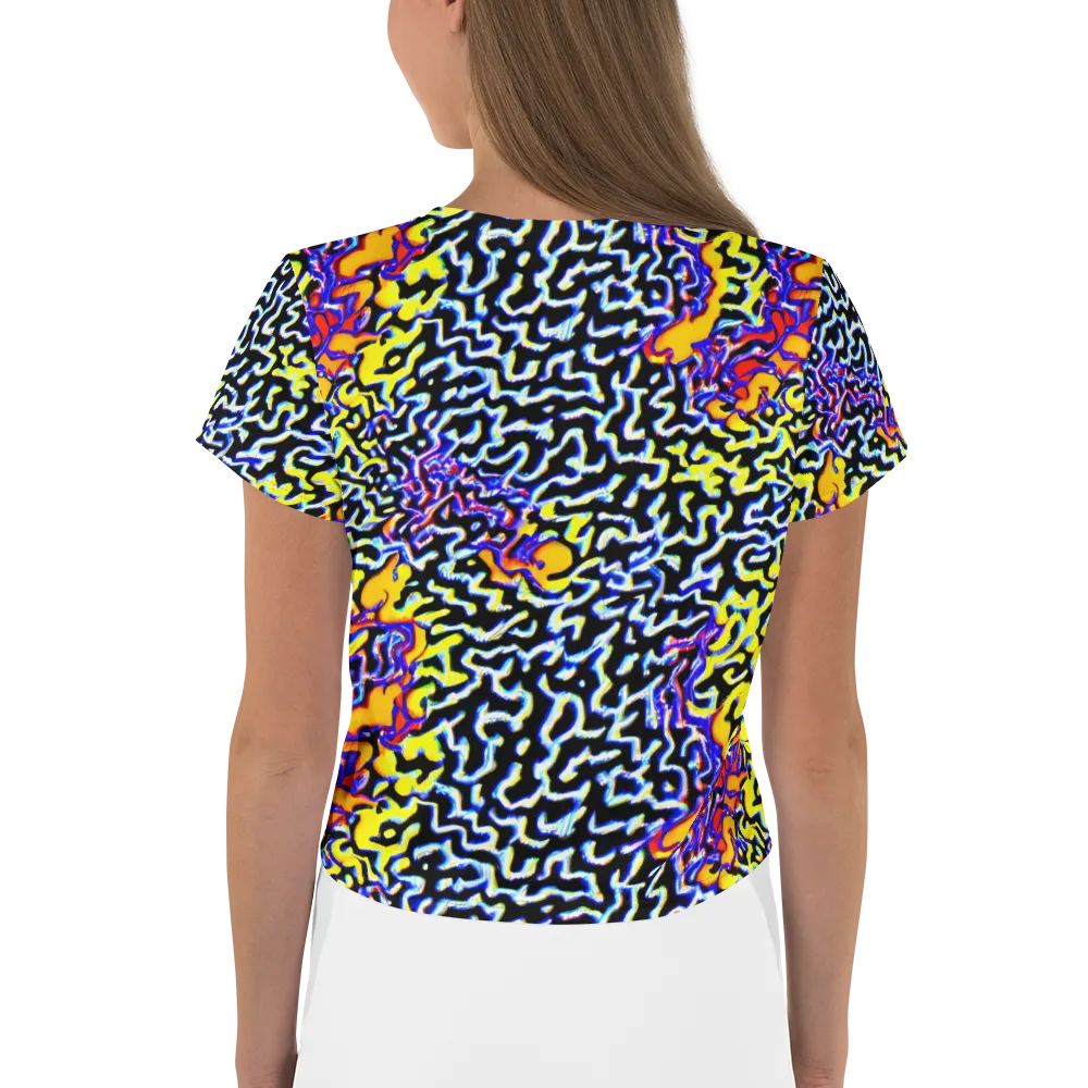 Acid Script on Crop Tee — Back