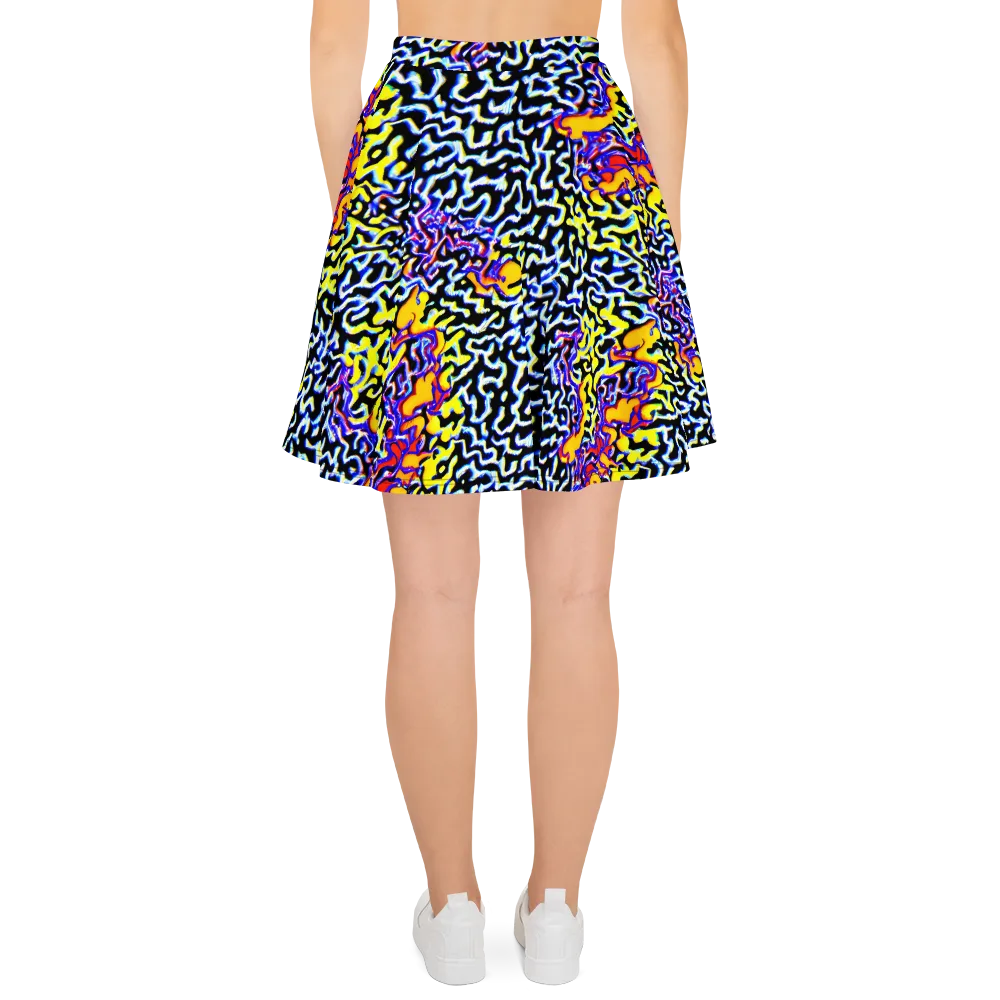 Acid Script on Skater Skirt — Back