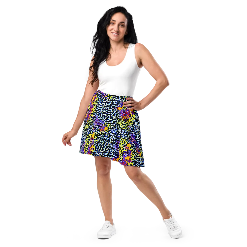 Acid Script on Skater Skirt — Front