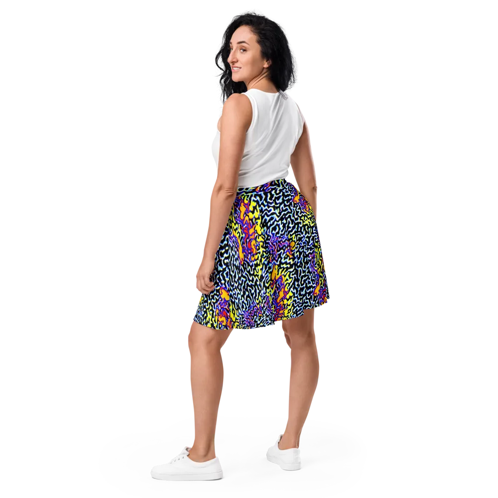 Acid Script on Skater Skirt — Back