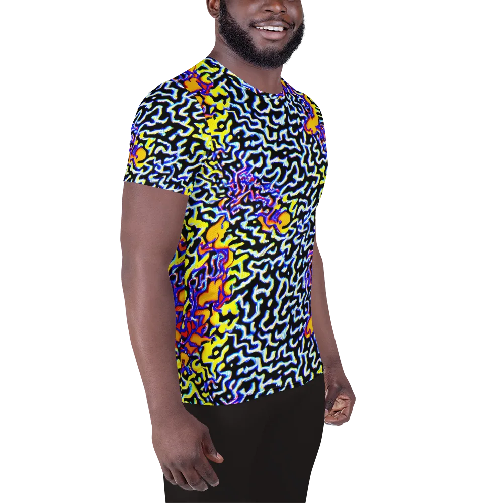 Acid Script on Men's Athletic T-Shirt — Right