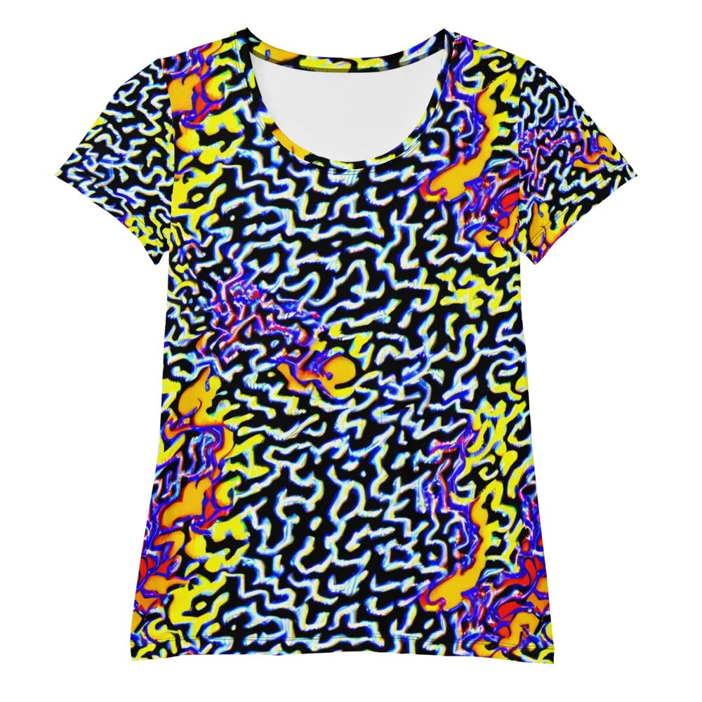 Acid Script on Women's Athletic T-Shirt — Front