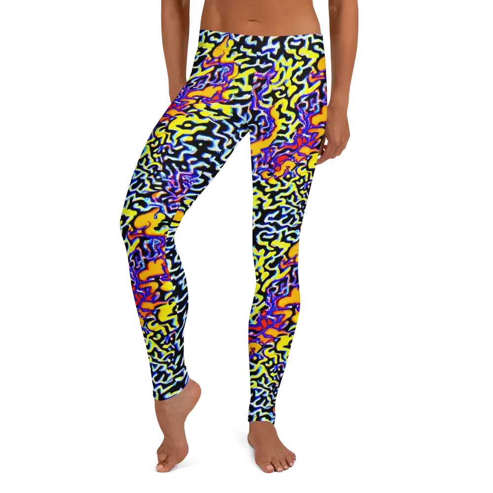 Acid Script on Leggings — Front