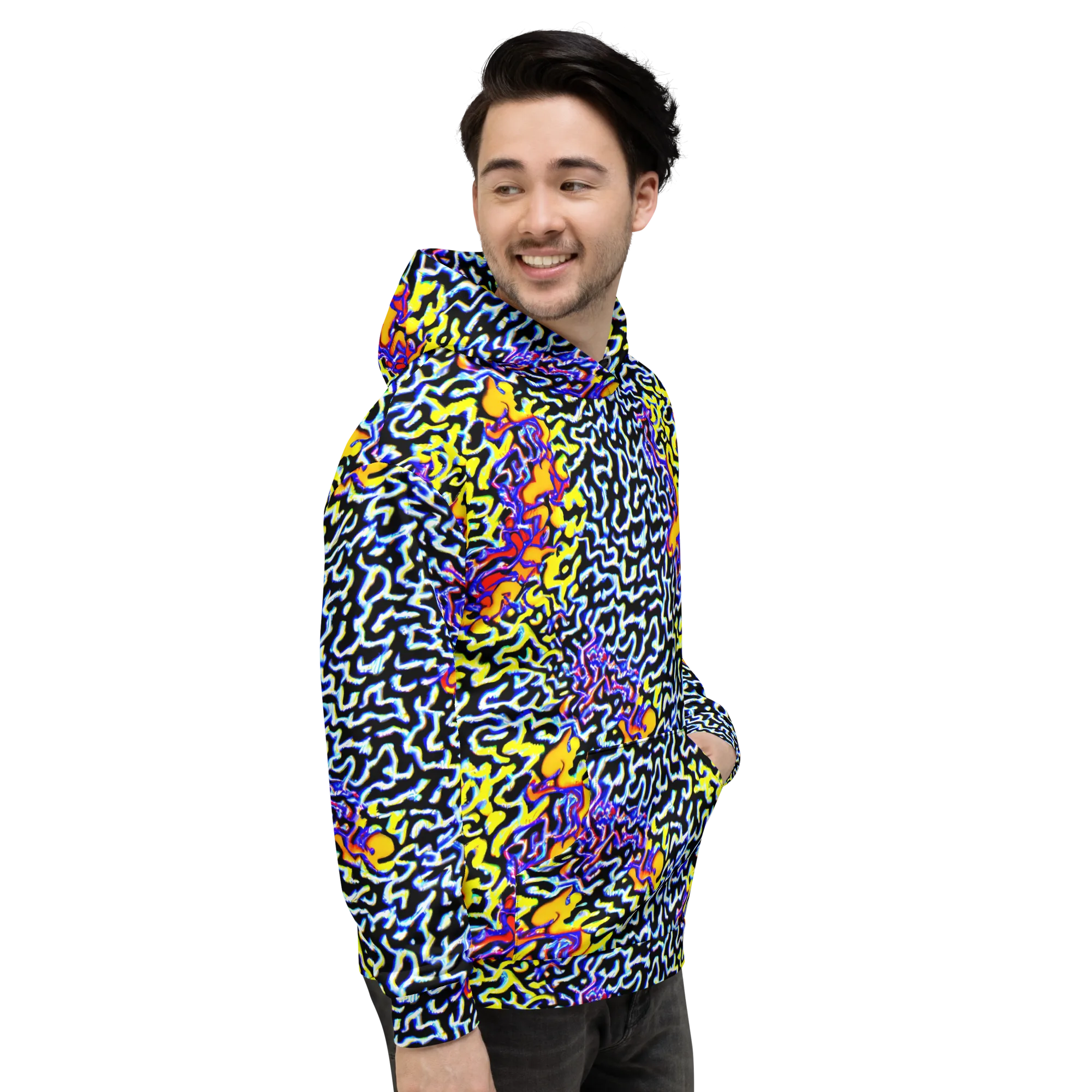 Acid Script on Hoodie — Right