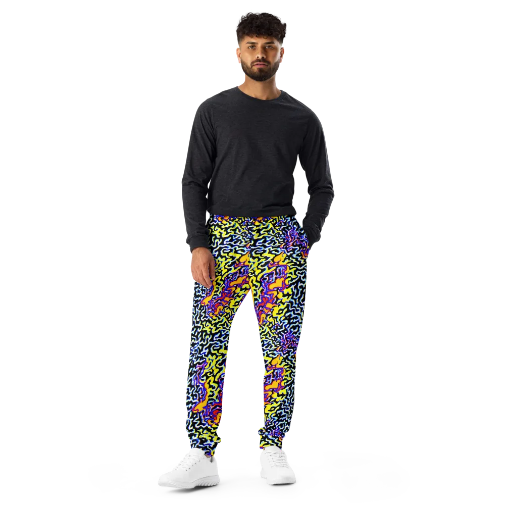 Acid Script on Men's Joggers — Front