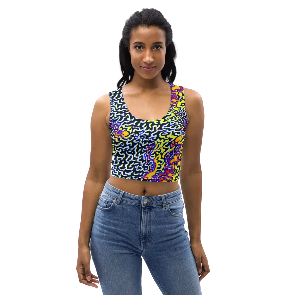 Acid Script on Crop Top — Front