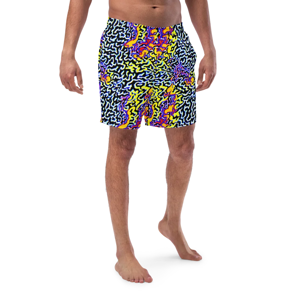 Acid Script on Swim Trunks — Front