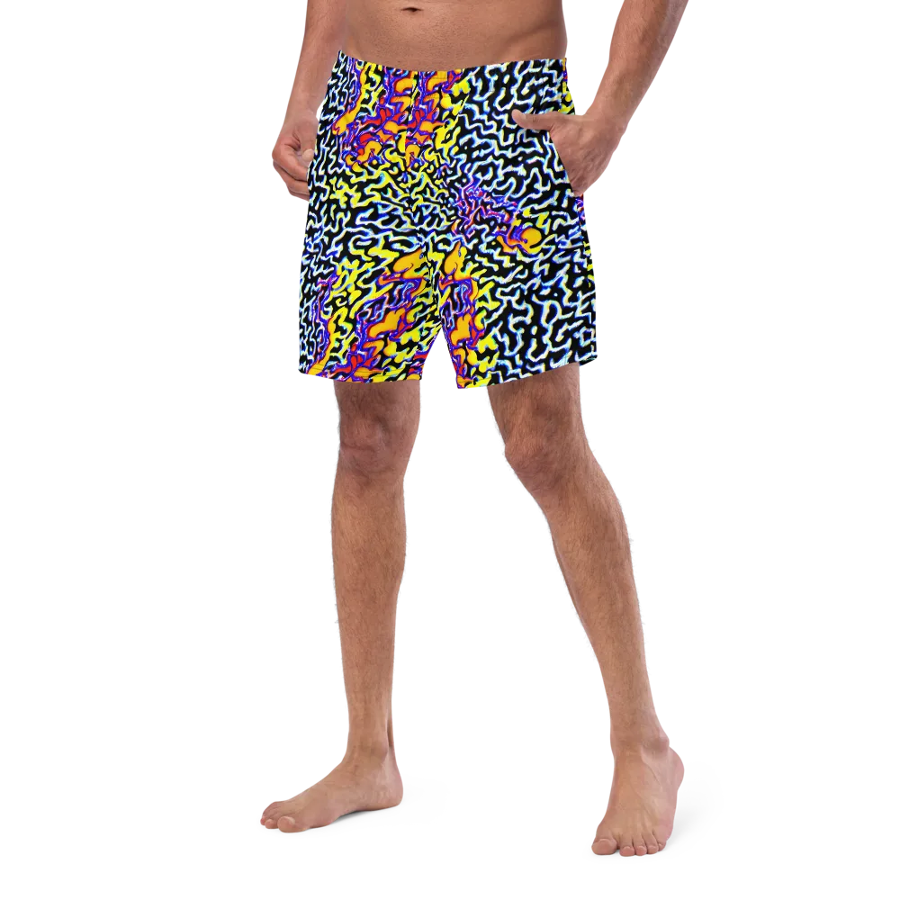 Acid Script on Swim Trunks — Left Front