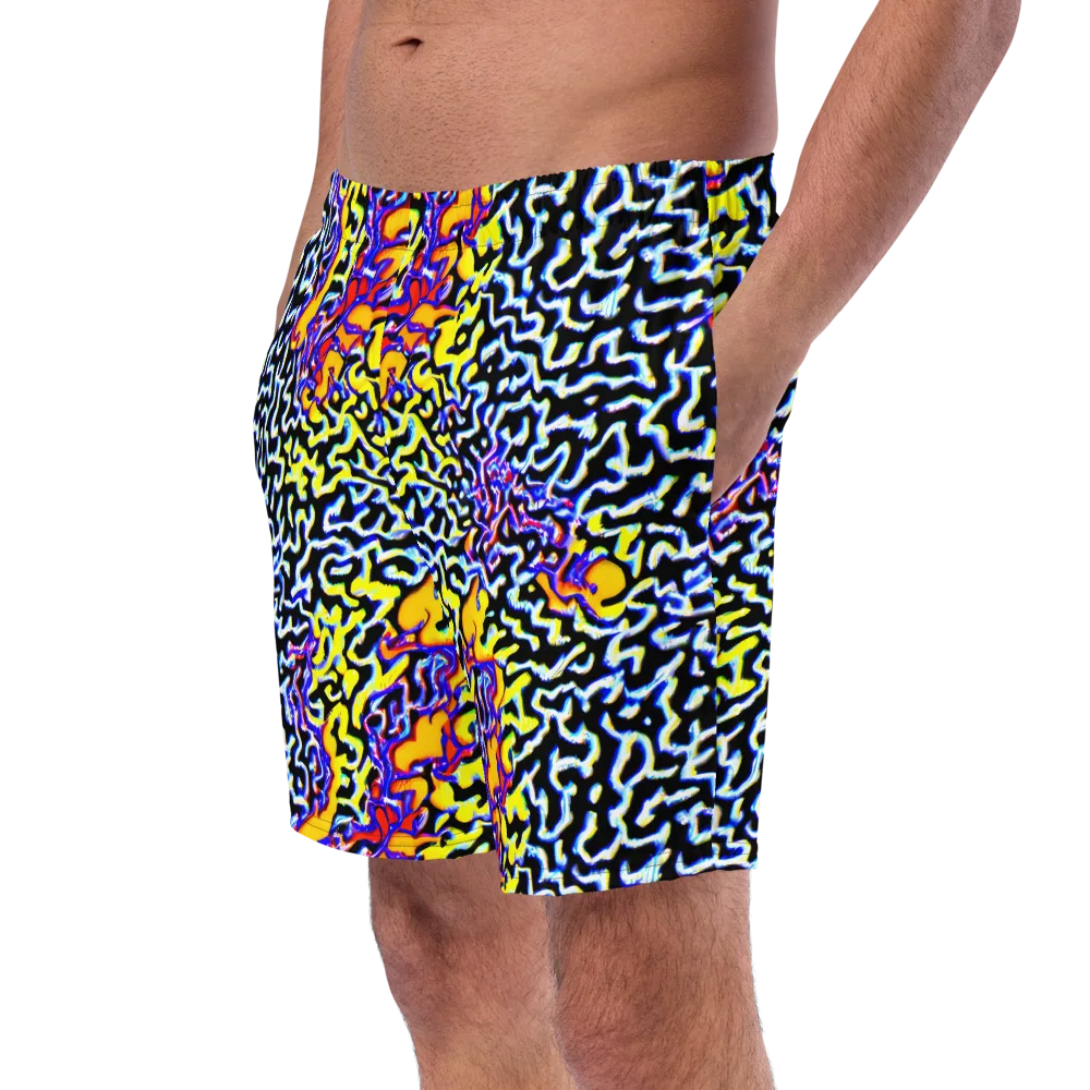 Acid Script on Swim Trunks — Left Front