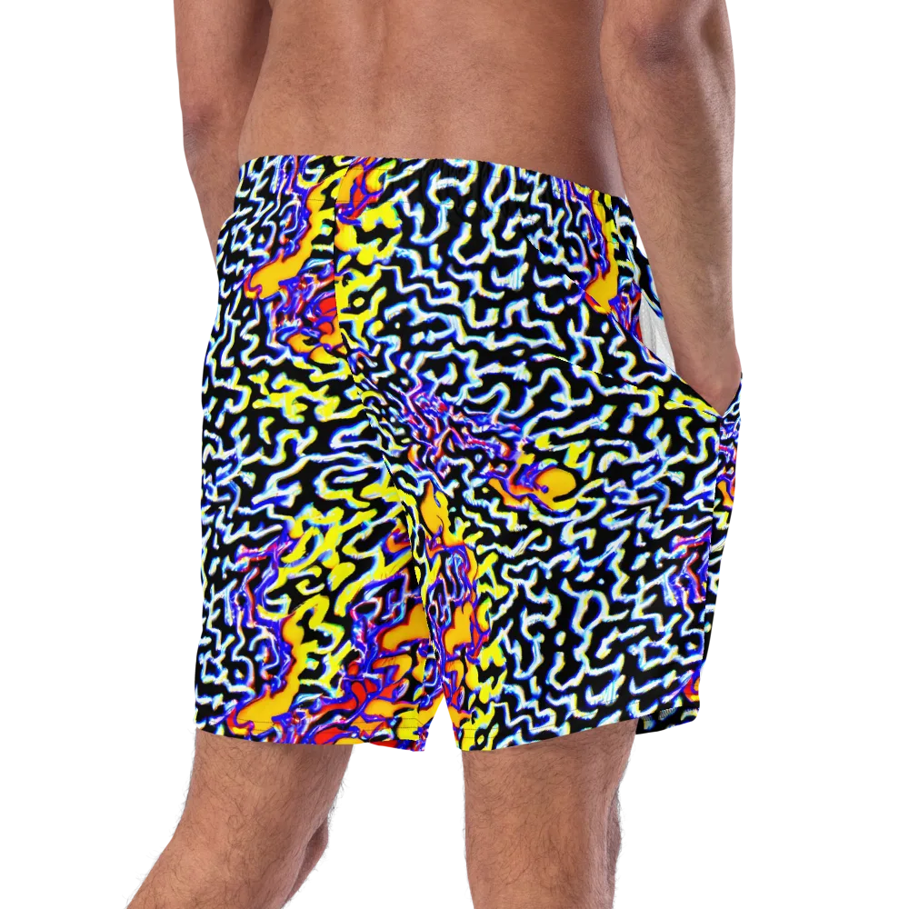 Acid Script on Swim Trunks — Right Back