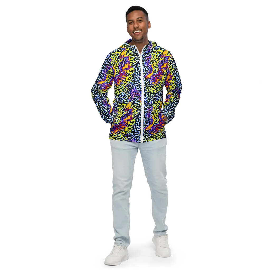 Acid Script on Men's Windbreaker — Front