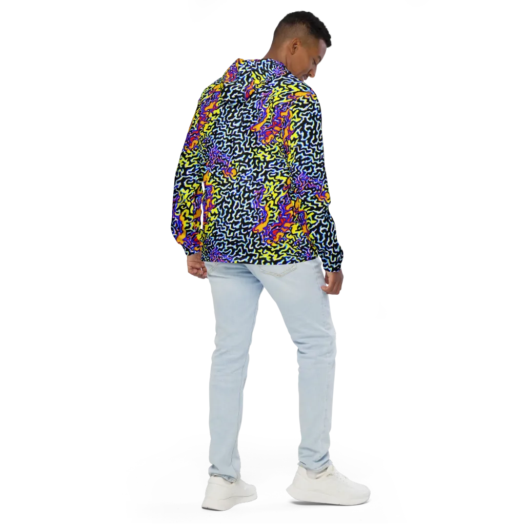 Acid Script on Men's Windbreaker — Back