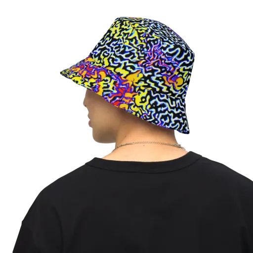 Acid Script on a Reversible Bucket Hat