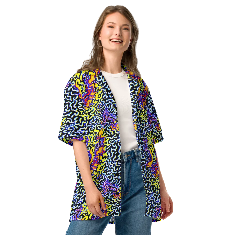 Acid Script on Button Shirt — Front