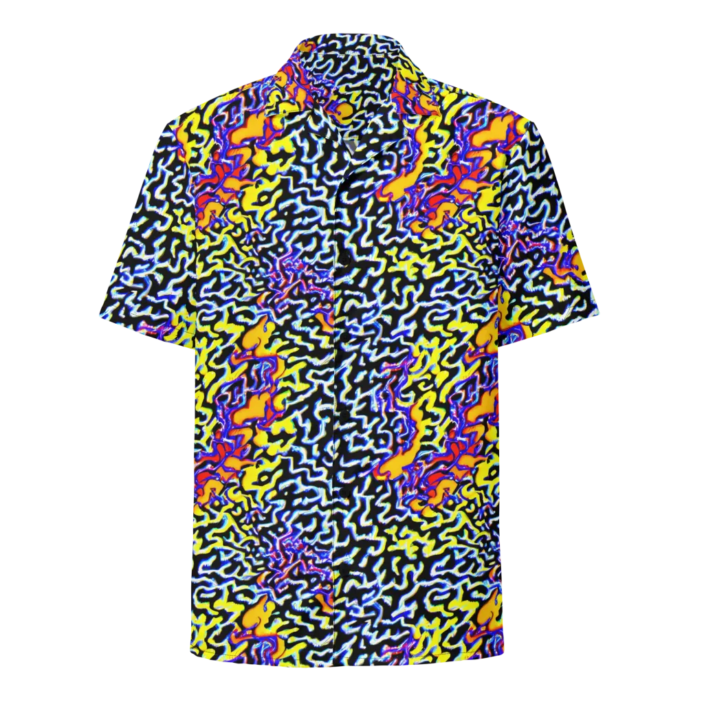 Acid Script on Button Shirt — Front