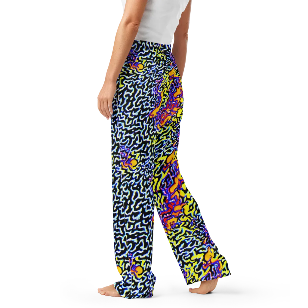 Acid Script on Women's Pajama Pants — Left
