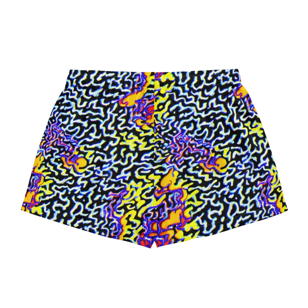 Acid Script on Women's Pajama Shorts — Back