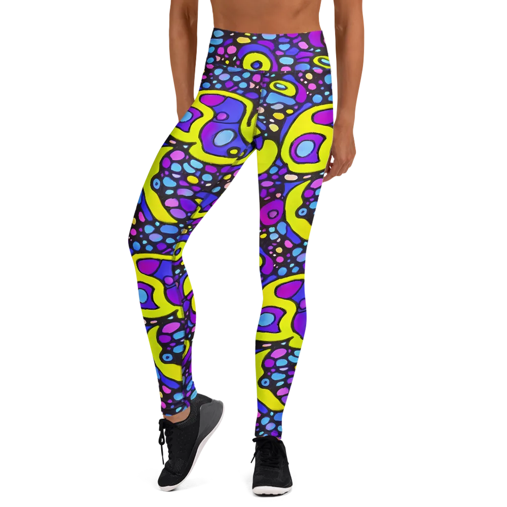Chromatic Orbits on Yoga Leggings — Front