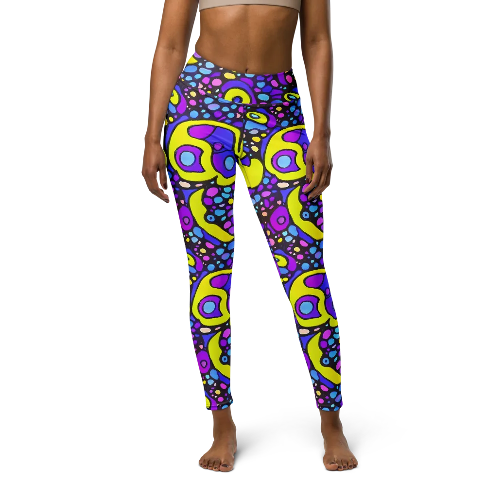 Chromatic Orbits on Yoga Leggings — Front